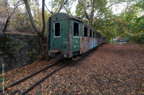 abandoned trains of the children's railway