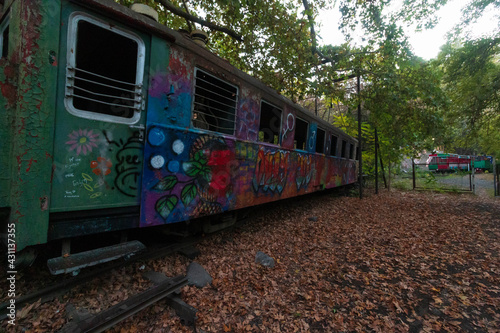 abandoned trains of the children's railway