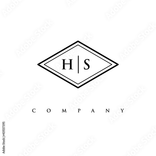 initial HS logo design vector