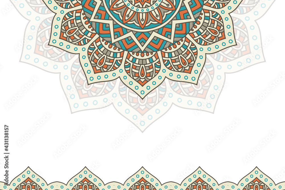 Colorful background with mandala template Colorful background with mandala template