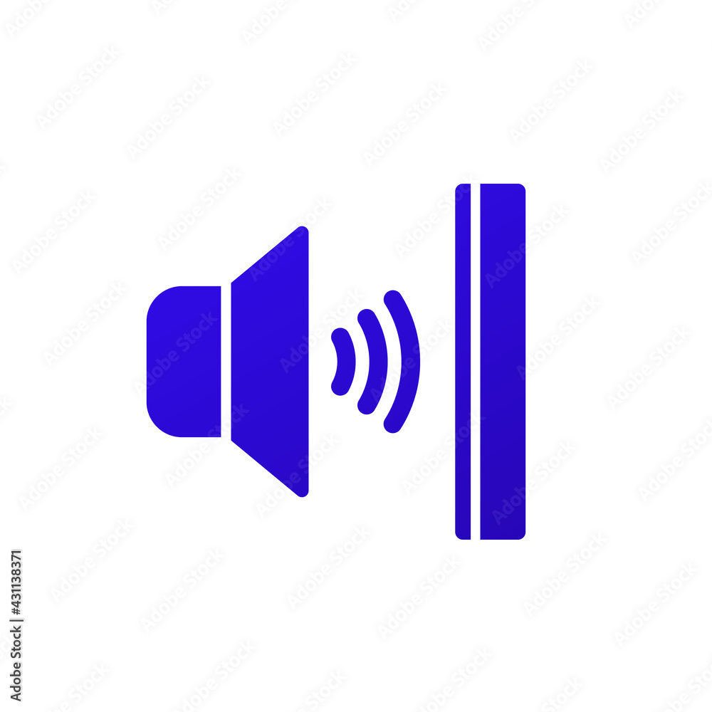 soundproofing icon on white, vector sign soundproofing icon on white, vector sign