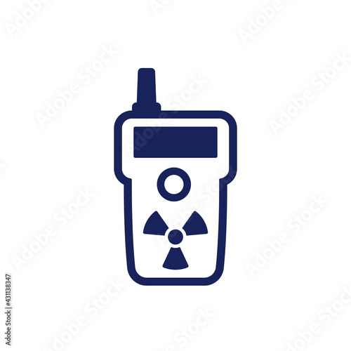 radiation detector icon on white