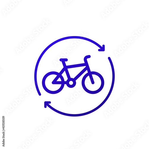 Bike sharing, rental service icon