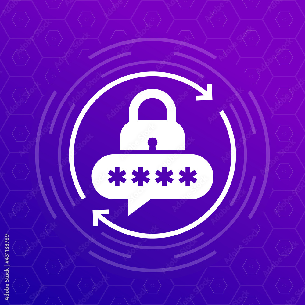 password reset icon for apps, vector design