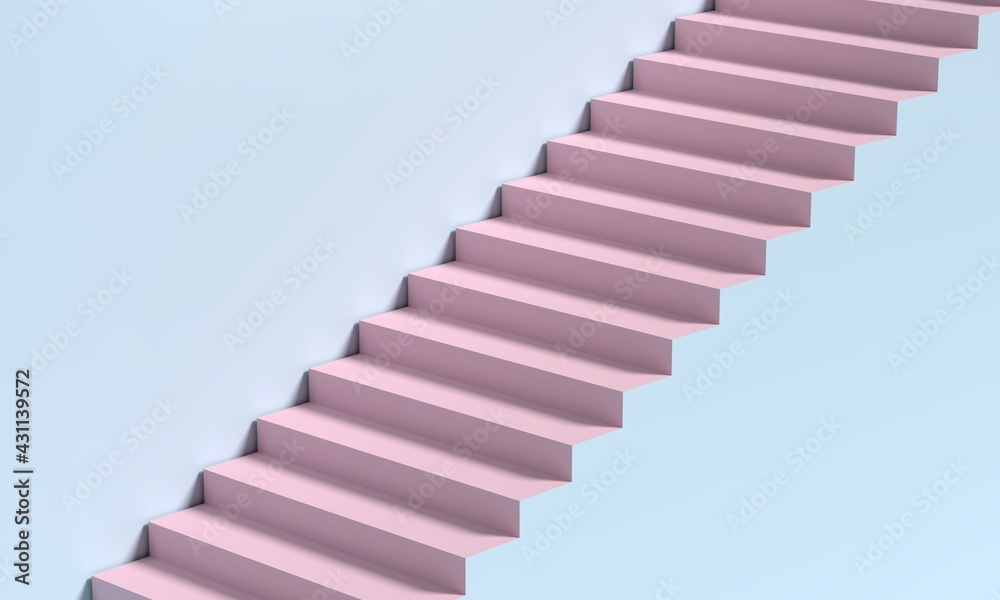 View on abstract stairs 3d View on abstract stairs 3d