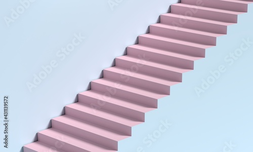 View on abstract stairs 3d