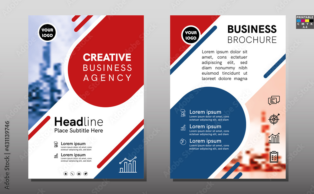 Template vector design for Brochure, Annual Report, Magazine, Poster, Corporate Presentation, Portfolio, Flyer, infographic, layout modern with colorful size A4, Easy to use and edit.