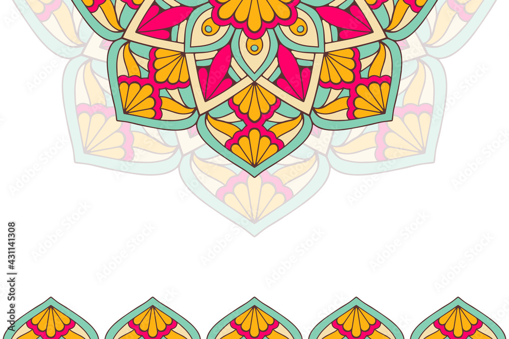Colorful background with mandala template Colorful background with mandala template