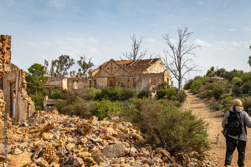 Fototapeta premium Spaces and corners of the Abandoned Mines of Mazarrón. Murcia region. Spain