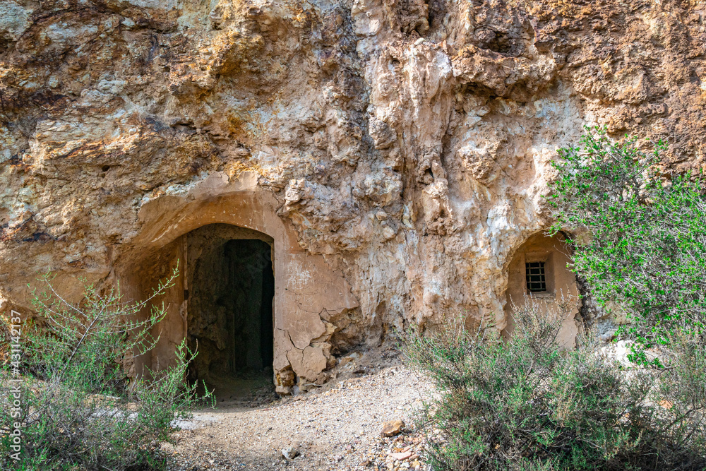 Details of the abandoned Mines of Mazarrón. Murcia region. Spain
