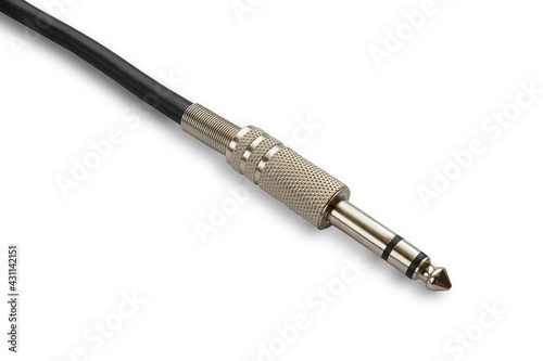 audio jack 6.5mm stereo close-up isolate