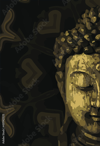 Digital artwork with buddha