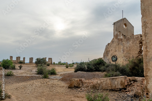 Spaces and corners of the Abandoned Mines of Mazarrón. Murcia region. Spain photo