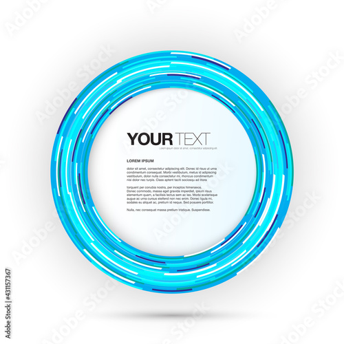 Round frame text box design with sample text 
Eps 10 stock vector illustration	