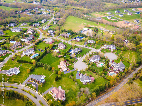 Aerial of Luxury Homes in New Jersey