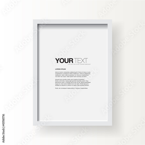 3D picture frame design for A4 image or text  
Eps 10 stock vector illustration 