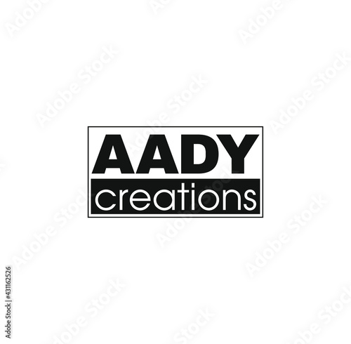 Aady Creations logo. Aady is Indian boy's name.  photo
