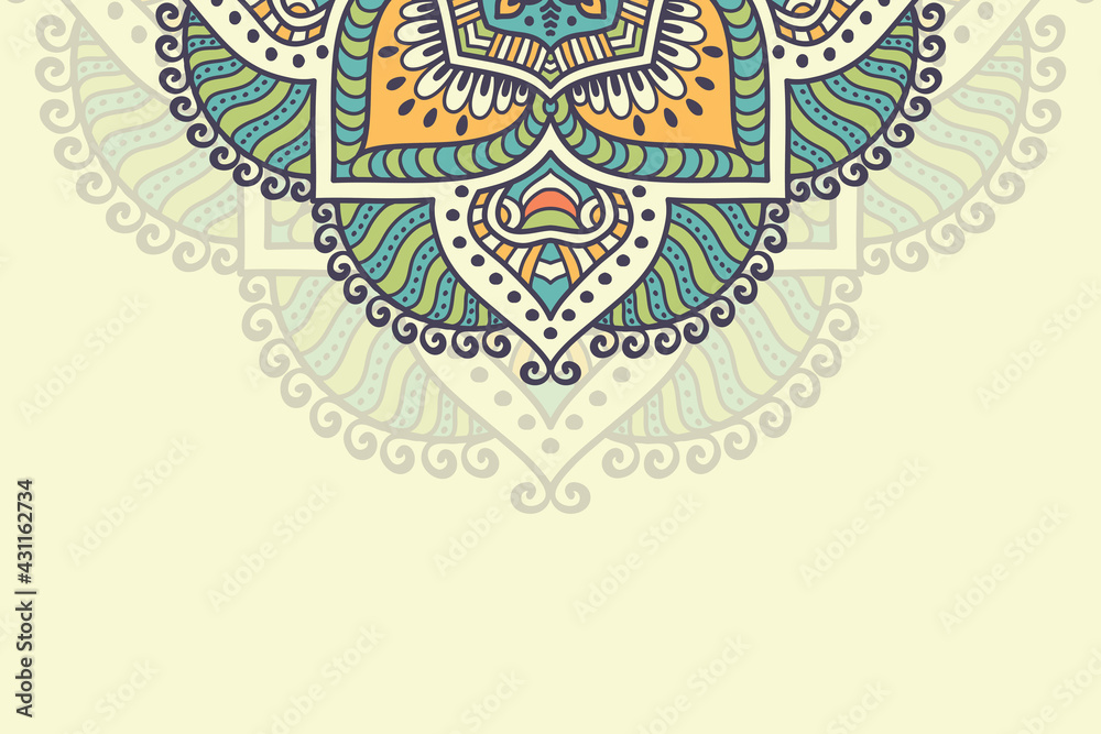 Colorful background with mandala template Colorful background with mandala template