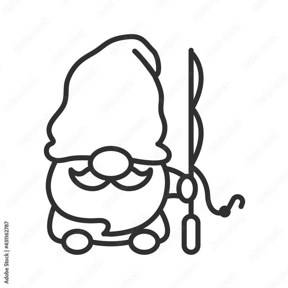 Camping gnomes. Three gnomes doing activities Hiking and fishing in the summer. Camping gnomes. Three gnomes doing activities Hiking and fishing in the summer.