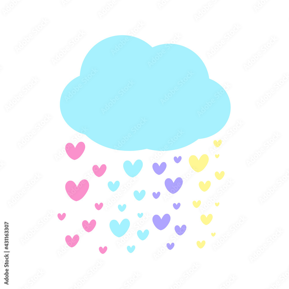 Vector rainbow unicorn Rain in the heart For the screen on the shirt to give to the girl. Vector rainbow unicorn Rain in the heart For the screen on the shirt to give to the girl.