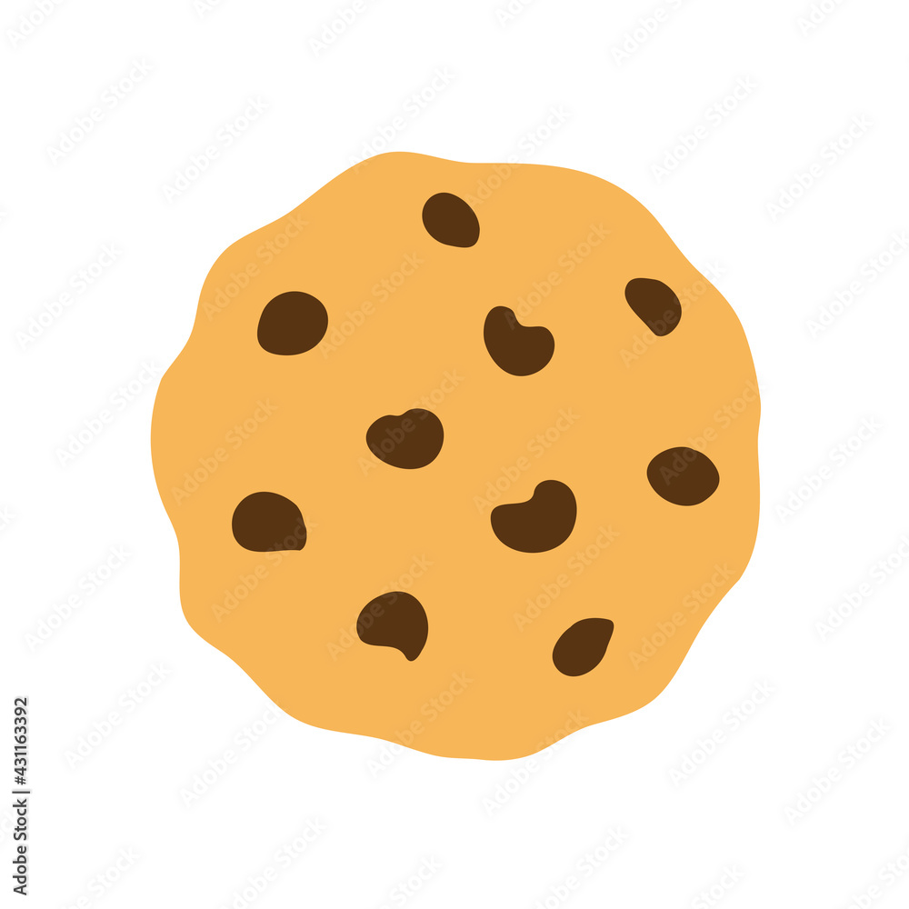 Vector Bitten Chocolate Chip Cookie For sending gifts in special festivals. Vector Bitten Chocolate Chip Cookie For sending gifts in special festivals.
