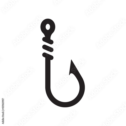 Vector Fishing Hooks For Hanging Lures. isolate on white background.