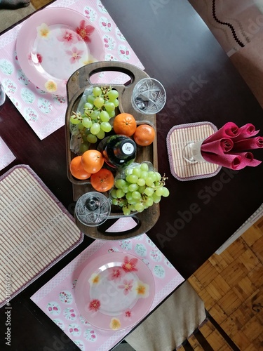 table setting for dinner