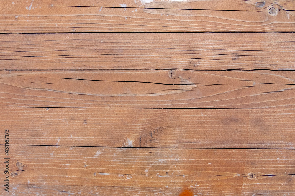 The surface is made of old beige wooden planks. Copy space The surface is made of old beige wooden planks. Copy space