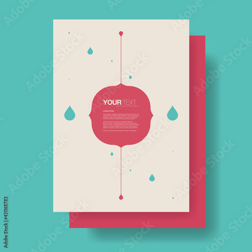 Abstract artistic flyer design with raindrops and sample text  
Eps 10 stock vector illustration 