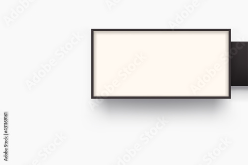 rectangular shape of light box front view