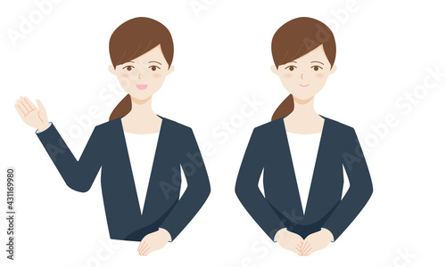 女性が説明している様子