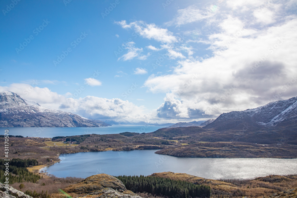 Mountain trip to Hornsveten in great spring weather,Brønnøy,Helgeland,Nordland county,Norway,scandinavia,Europe