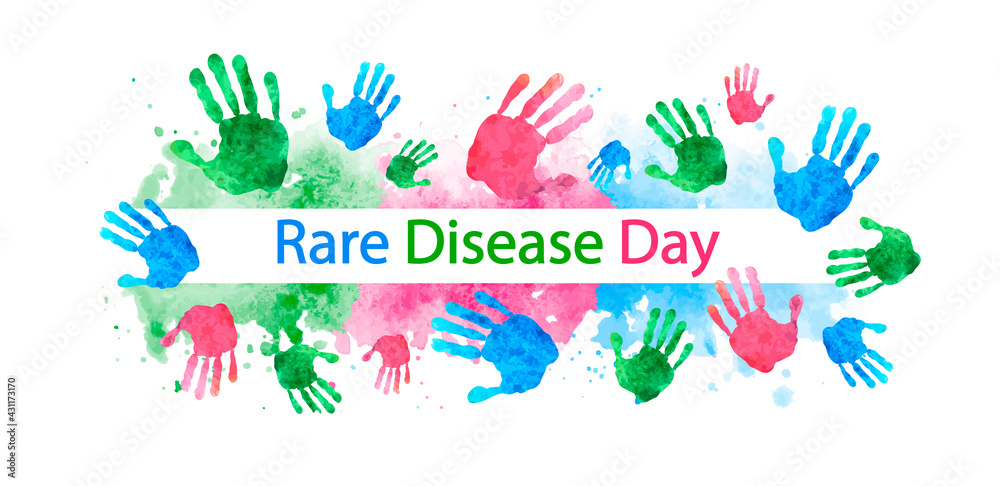 Εκτύπωση καμβά Rare Disease Day Poster or Banner. vector illustration