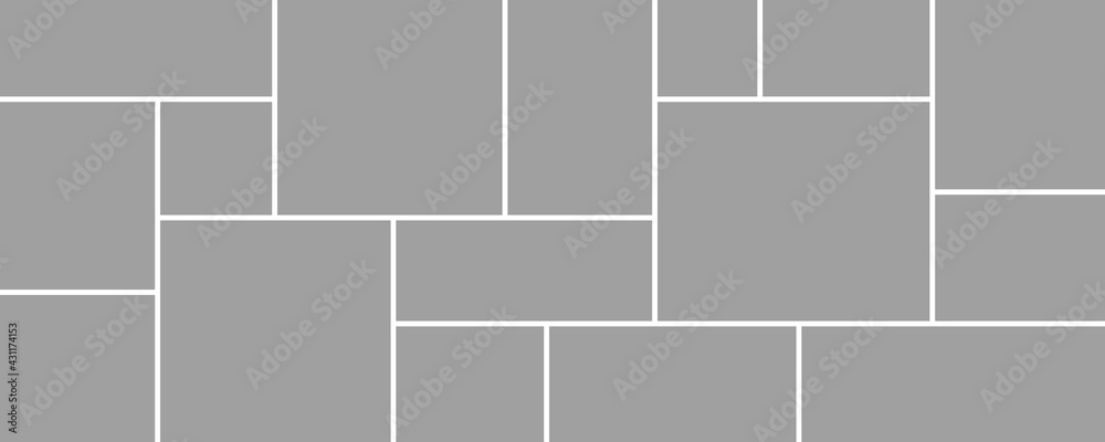 Collage for photos or images. Vector template empty frames. Creative mockup.