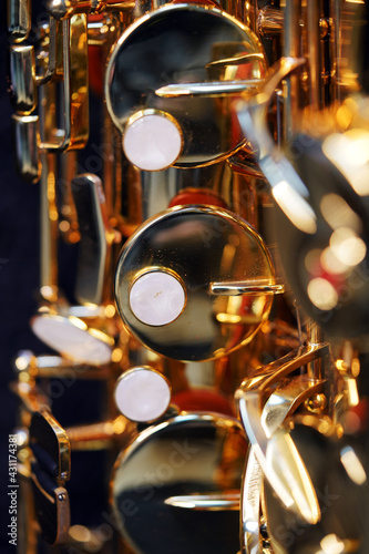 Canvas Print Saxophone jazz instruments