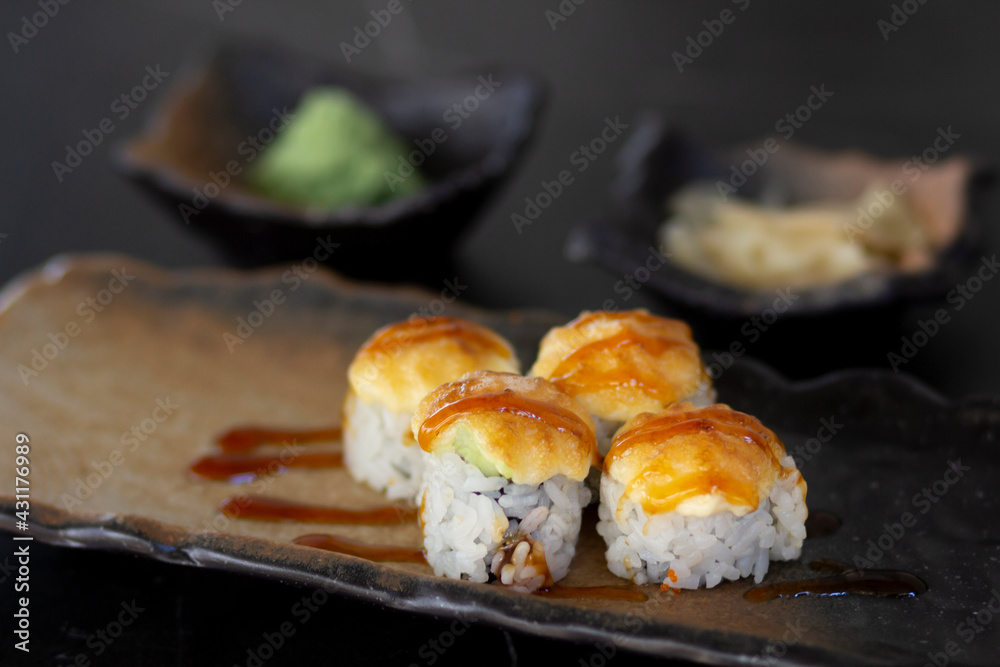 Delicious sushi from japanese cuisine Delicious sushi from japanese cuisine