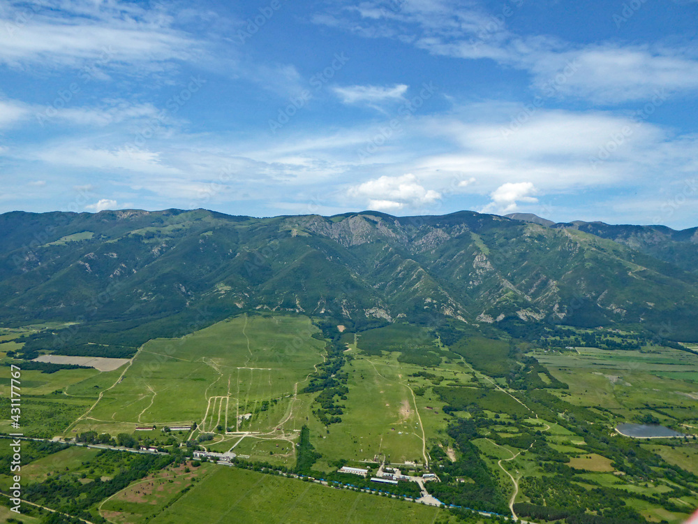 	
Aerial view of Rose Valley, Bulgaria	