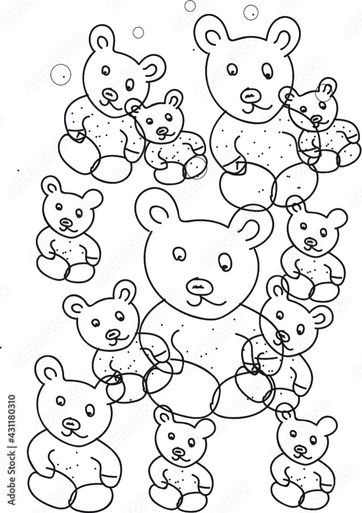 set of animals coloring page