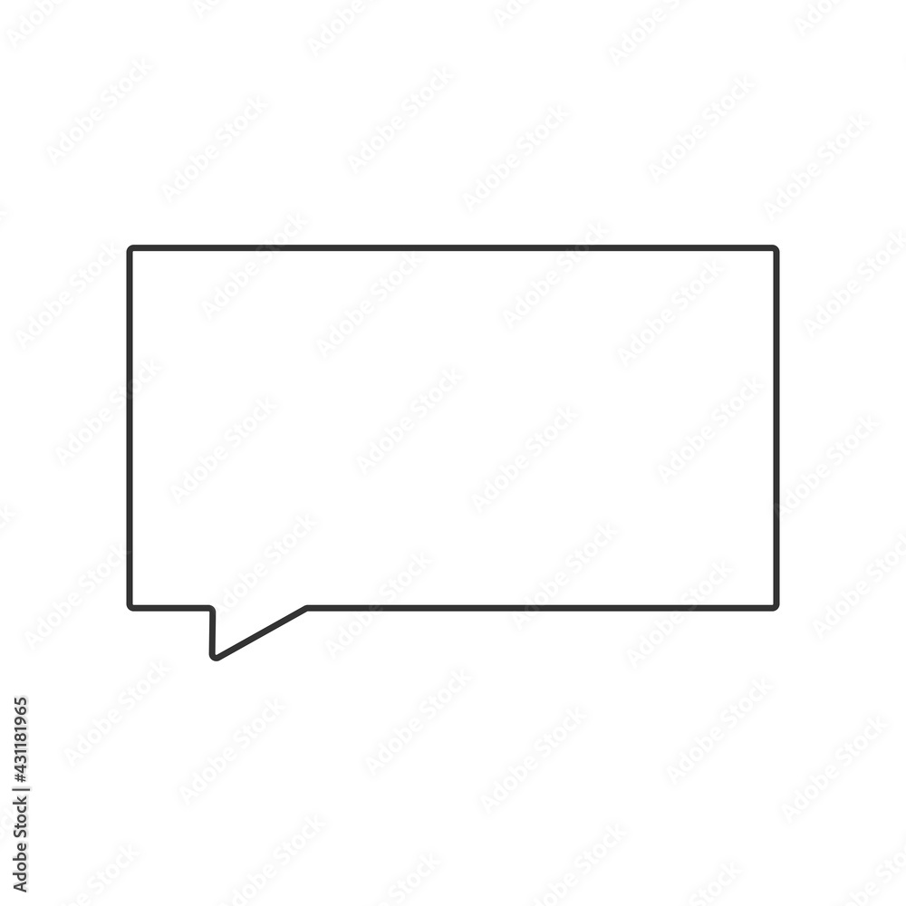 吹き出しイラスト、アイコン(線) 吹き出しイラスト、アイコン(線)