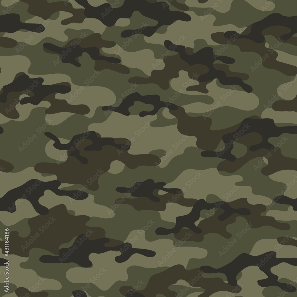Fototapeta premium military green camouflage. vector seamless print. army camouflage for clothing or printing