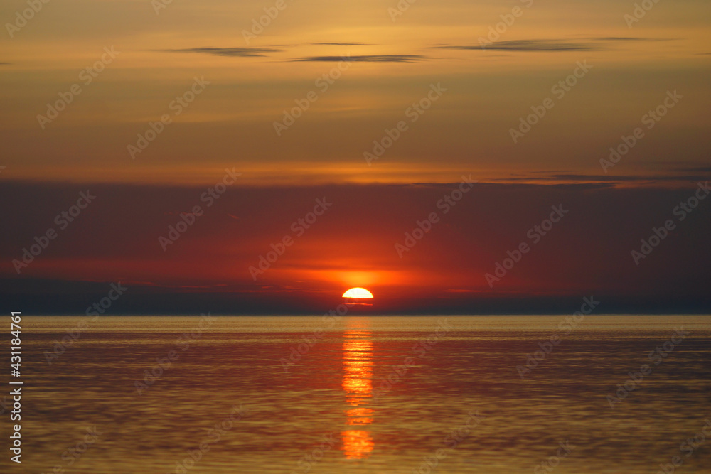 Tropical sunset on the beach. Ao-Nang. Krabi. Thailand Tropical sunset on the beach. Ao-Nang. Krabi. Thailand