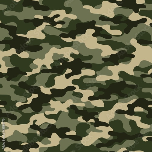 military camouflage. vector seamless print green. army camouflage for clothing or printing