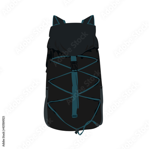 Mountain bag design vektor. Isolated on white background. 