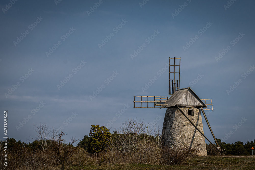 old windmill on the hill