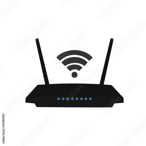 Router Modem Wifi Icon Vector Illustration. Isolated on white background. 