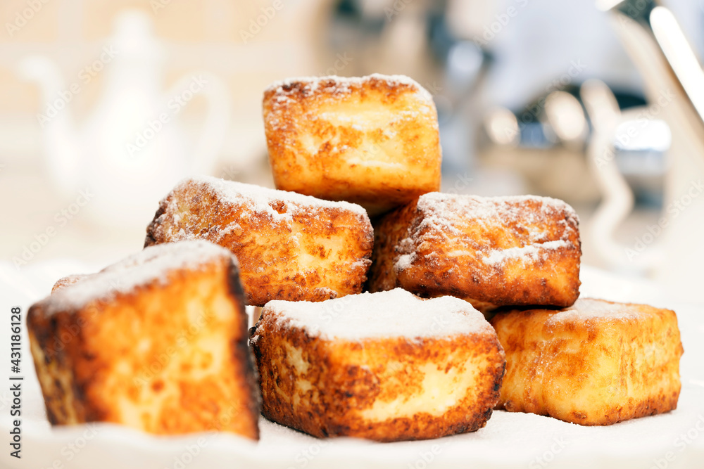 Bakery products. Cheesecakes in the shape of a square. Cottage cheese products. Hot dish. Bakery products. Cheesecakes in the shape of a square. Cottage cheese products. Hot dish.