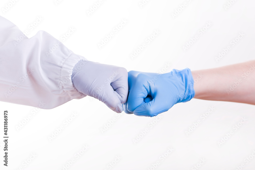 hands in gloves handshake hands in gloves handshake