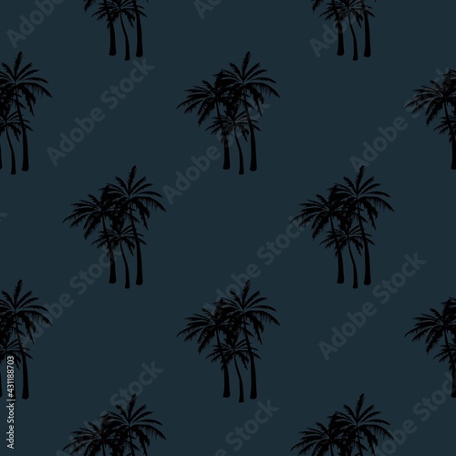 palm print, vector seamless pattern for clothing or print © keni
