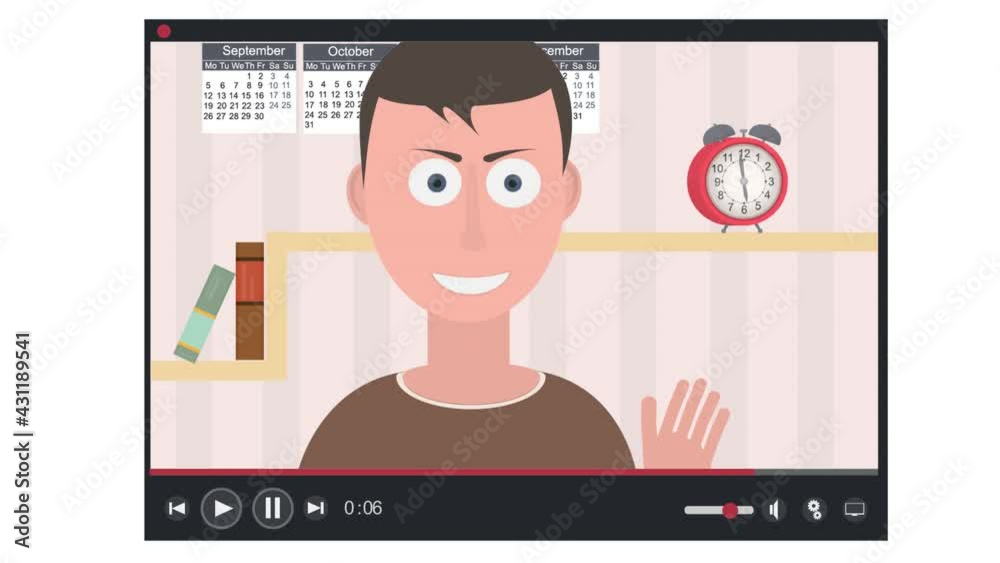 Blogger. Animation of the stream in the web video player, the alpha channel is enabled. Cartoon Blogger. Animation of the stream in the web video player, the alpha channel is enabled. Cartoon
