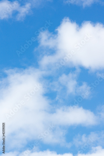 Canvas Print blue sky with light white clouds